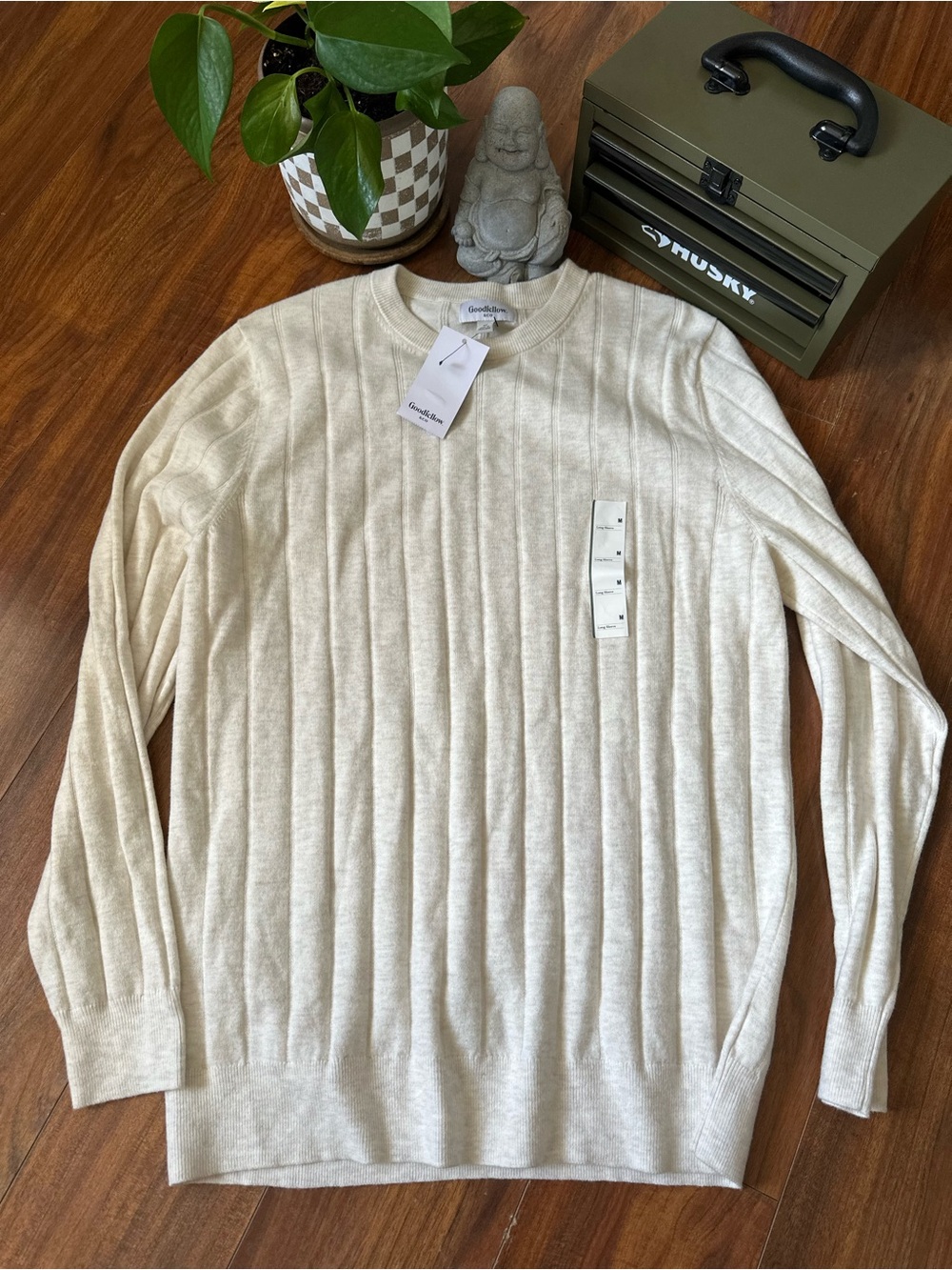 Goodfellow & Co. Men’s Long Sleeve Ribbed Crewneck Sweater Medium NWT
